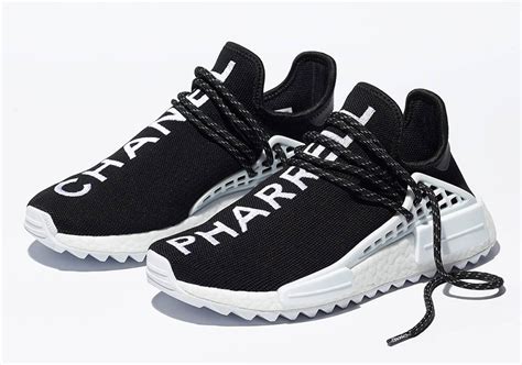 chanel x pharrell x adidas nmd hu|pharrell chanel nmd shoes.